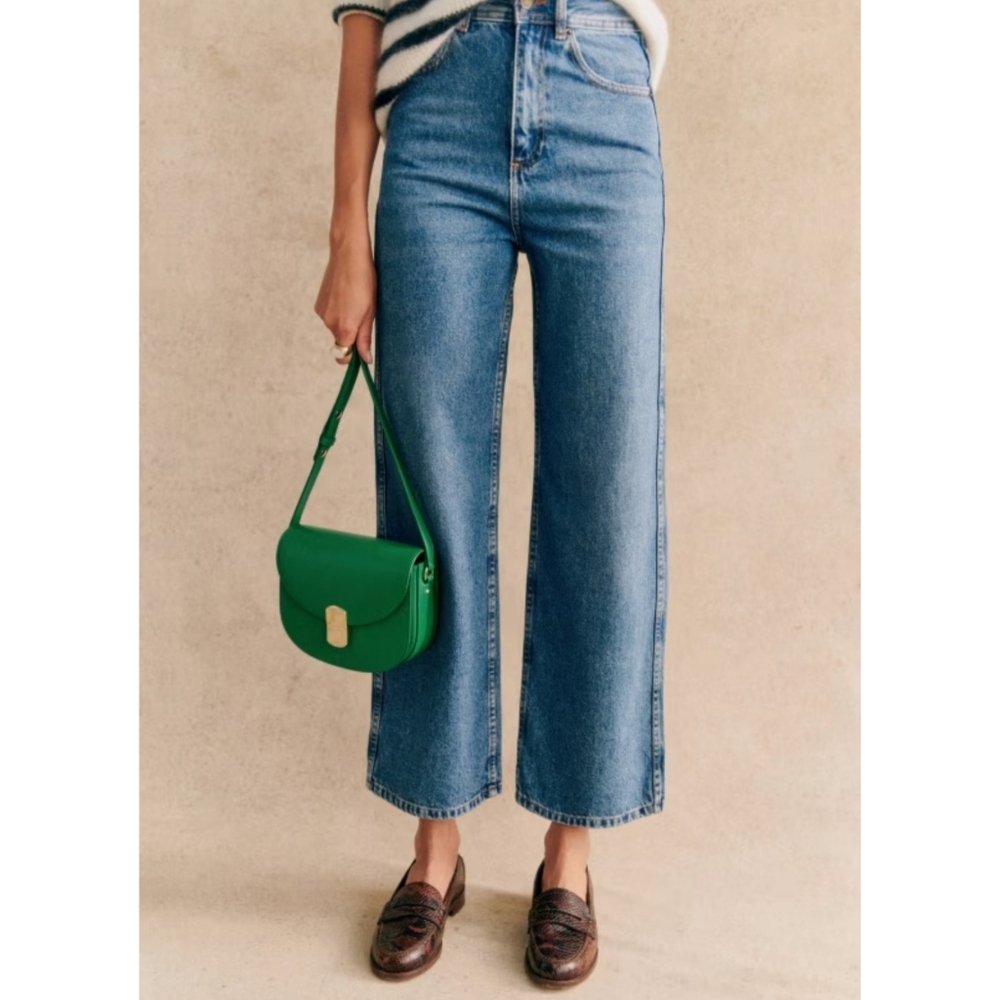 Sezane Classic Blue Flare Jeans